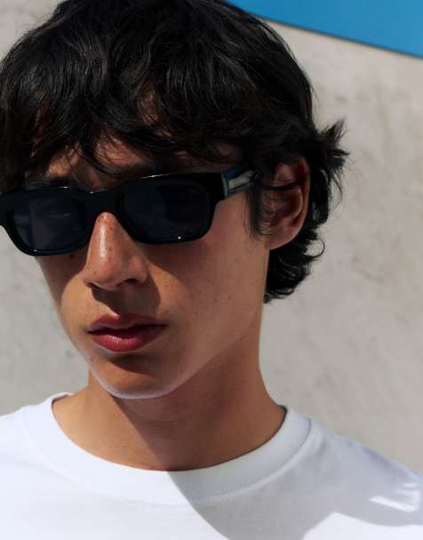 Pull&Bear - Lunettes de soleil en résine - Noir - view 1