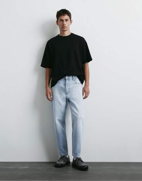 Pull&Bear - Lys indigoblå jeans i standard fit - view 1