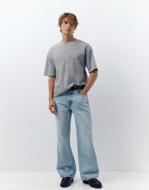 Pull&Bear - Lyse indigoblå jeans med svaj - view 1