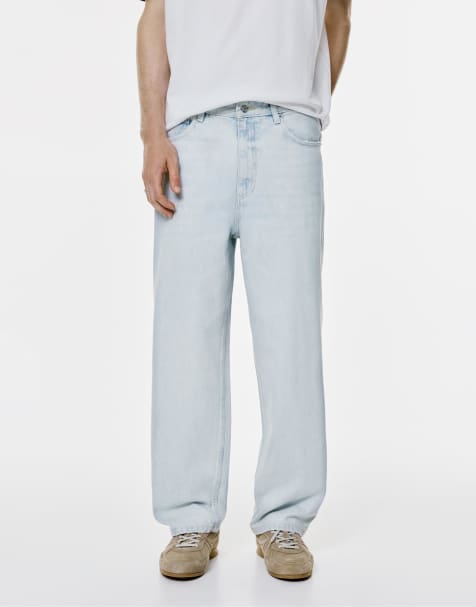 Pull&Bear - Lyseblå posede jeans - view 1