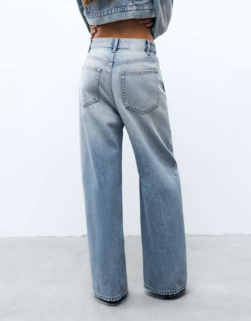 Pull&Bear - Lyseblå posede jeans, 2 af 7