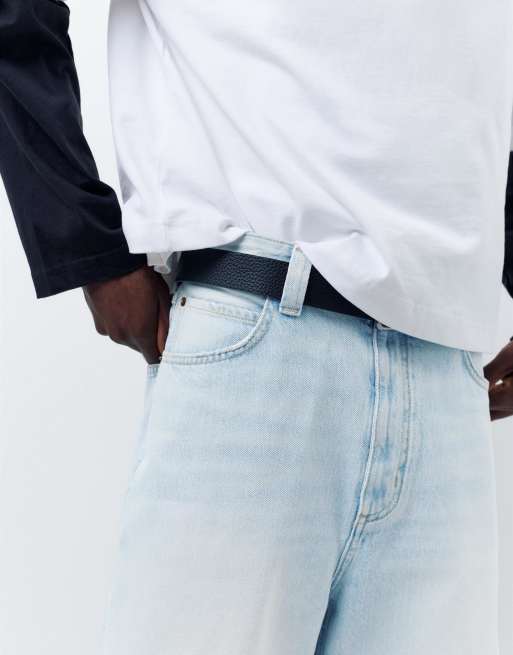Pull&Bear - Lyseblå skater-bermudashorts i denim, 2 af 4