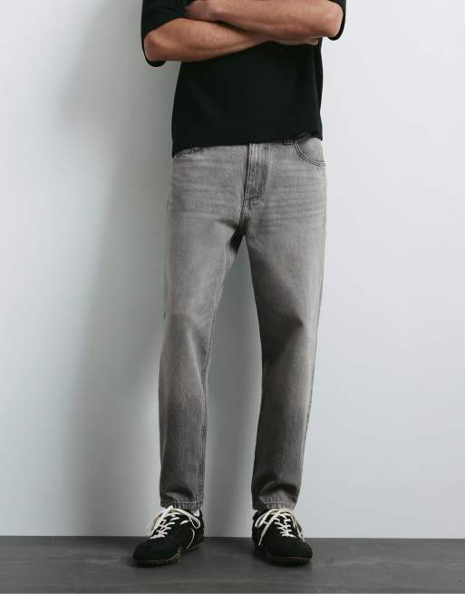 Pull&Bear - Lysegrå jeans med standard-pasform, 4 af 7
