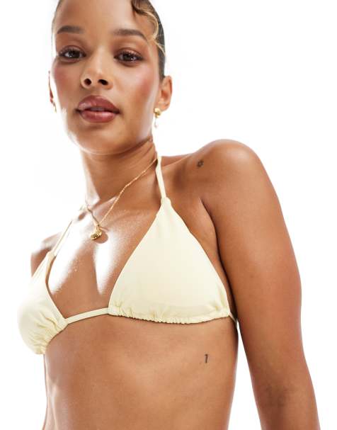 Pull&Bear - Lysegul trekantsbikinitop - view 1