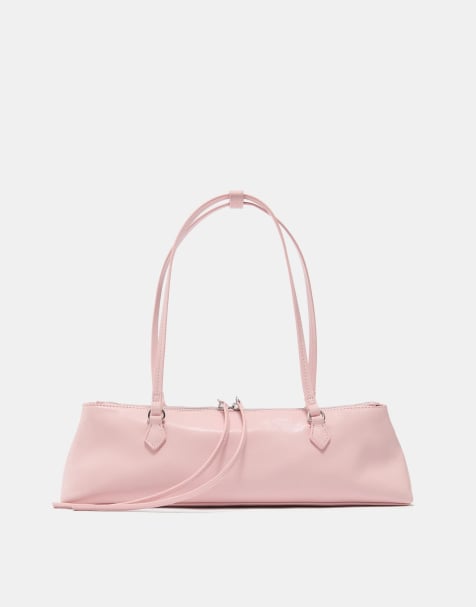 Pull&Bear - Lyserød skuldertaske med lang strop - view 1