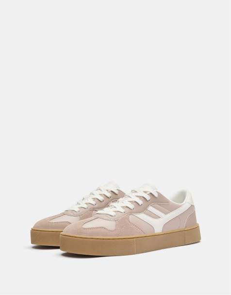 Pull&Bear - Lyserøde chunky sneakers i retrostil - view 1