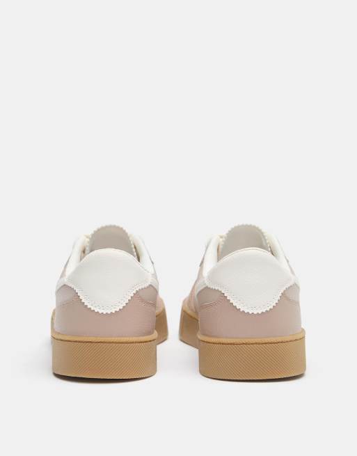 Pull&Bear - Lyserøde chunky sneakers i retrostil, 2 af 4