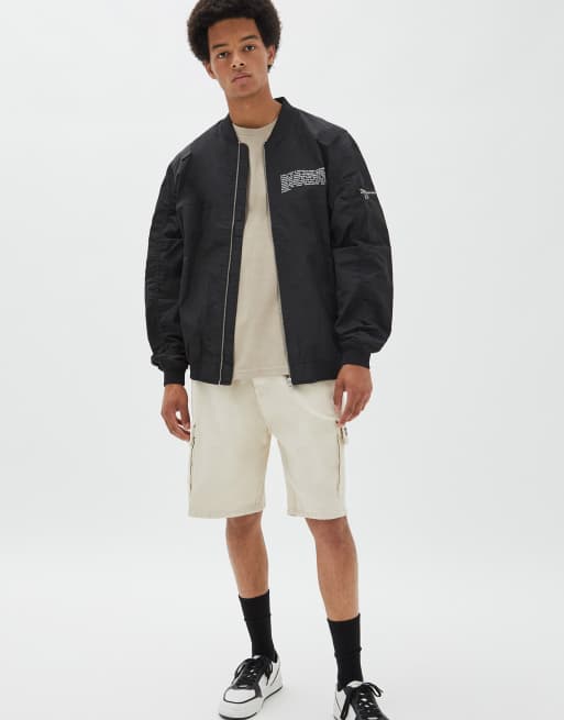 Pull&bear ma1 bomber in black sale