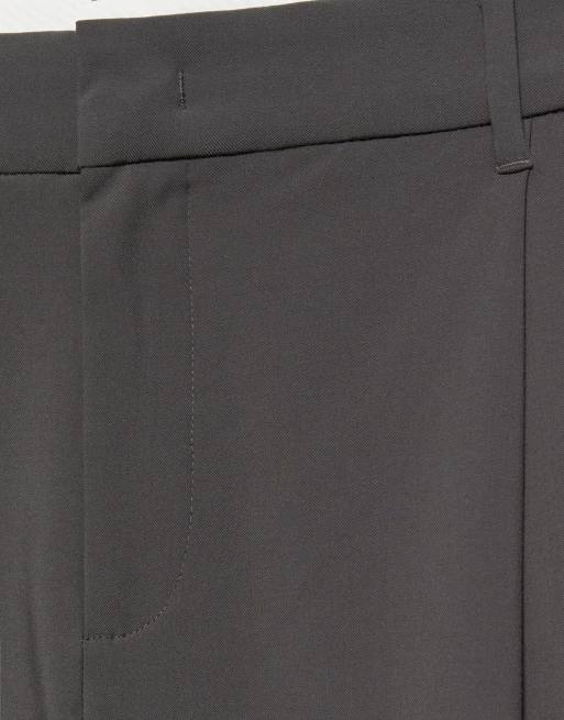Pull&Bear maßgeschneiderte Hose mit Abnähern in Mittelgrau, 7 von 7