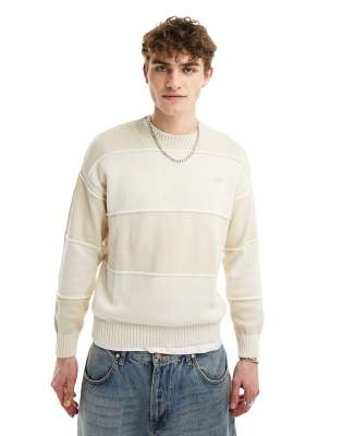 Pull&Bear - Maglione color sabbia chiaro con profili