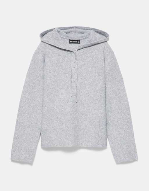 Pull&Bear maglione con cappuccio e bottoni grigio, 5 di 7