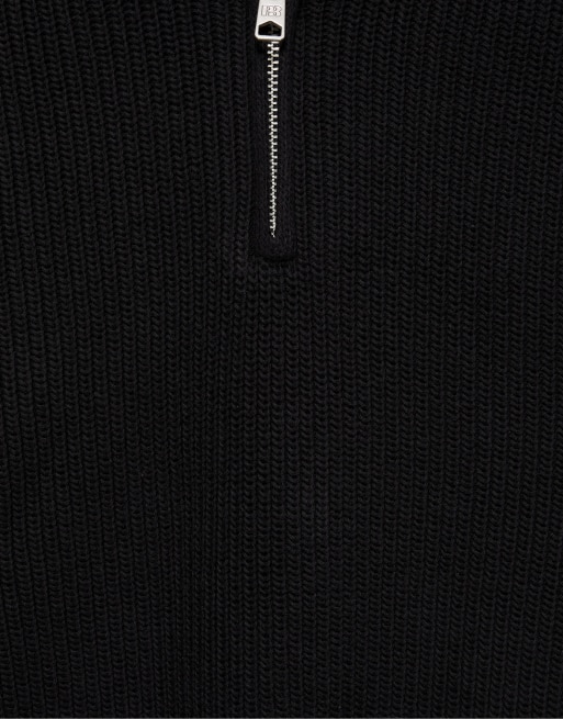 Pull&Bear maglione con mezza zip nero, 7 di 7