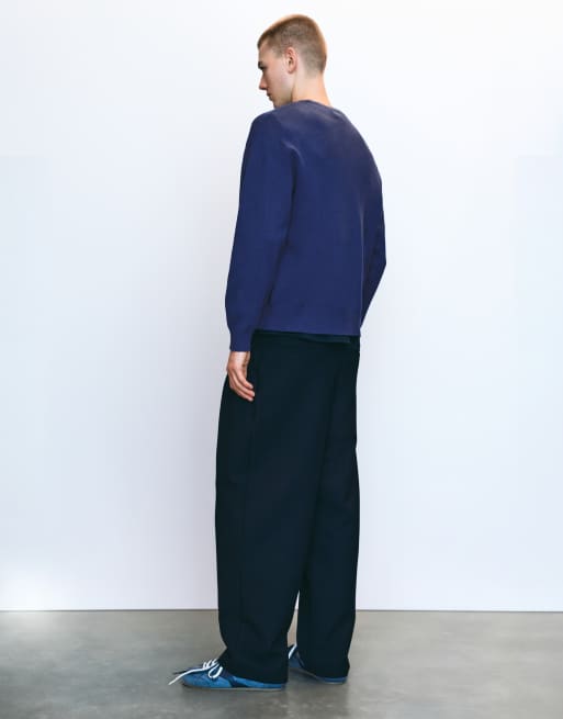 Pull&Bear maglione girocollo in indaco, 2 di 7