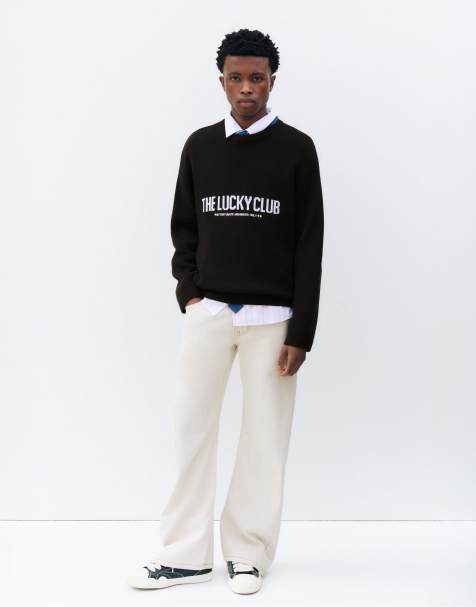 Pull&Bear maglione grafico Stwd nero - view 1