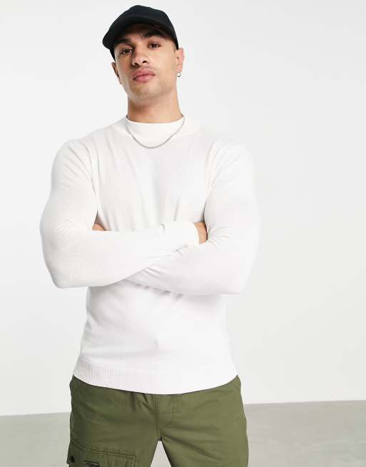 Pull&Bear - Maglione lavorato bianco