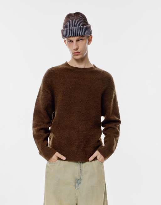 Pull&Bear - Maglione morbido color cioccolato