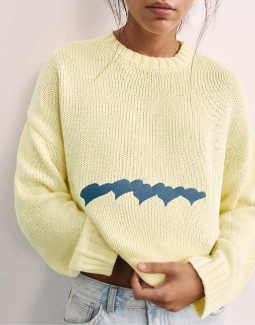 Pull&Bear maglione oversize con cuore giallo, 3 di 7
