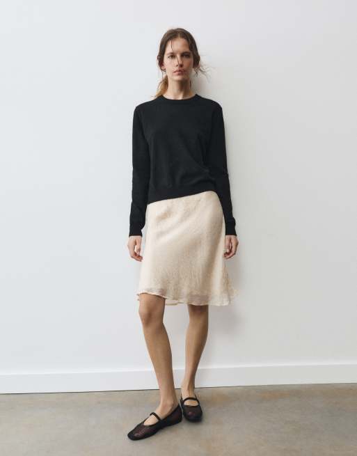 Pull&Bear maglione regular fit nero, 4 di 7