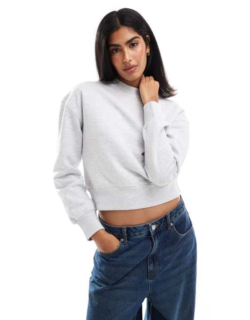 Pull&Bear - Maglione squadrato grigio chiaro