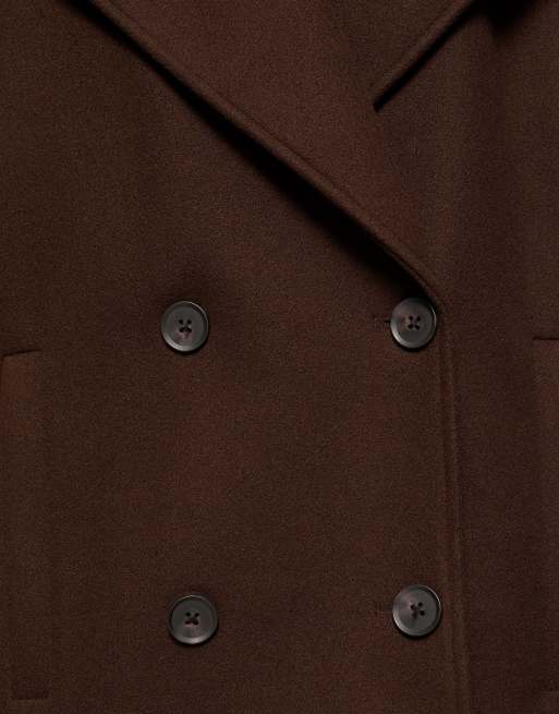 Pull&Bear manteau court chocolat, 7 de 7
