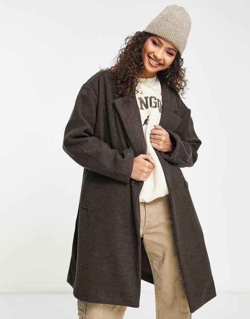 Manteau marron online long