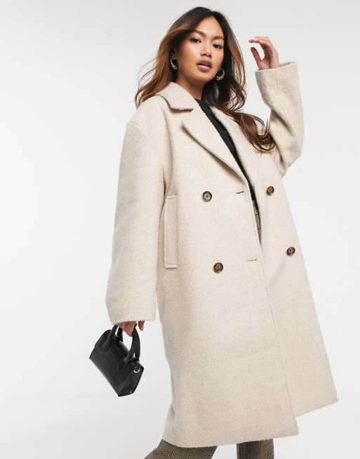 manteau blanc pull and bear