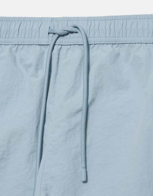 Pull&Bear – Marinblå badshorts med elastisk midja, 4 av 4