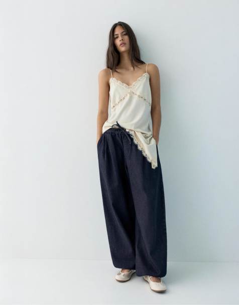 Pull&Bear – Marinblå haremsjeans - view 1