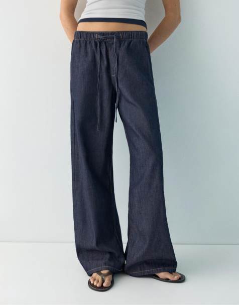 Pull&Bear – Marinblå mjukisbyxor - view 1