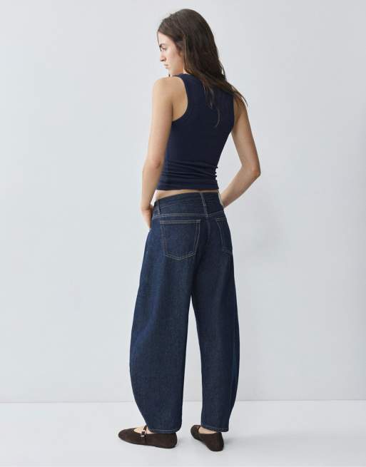 Pull&Bear – Marinblått, enkelt linne, 2 av 7