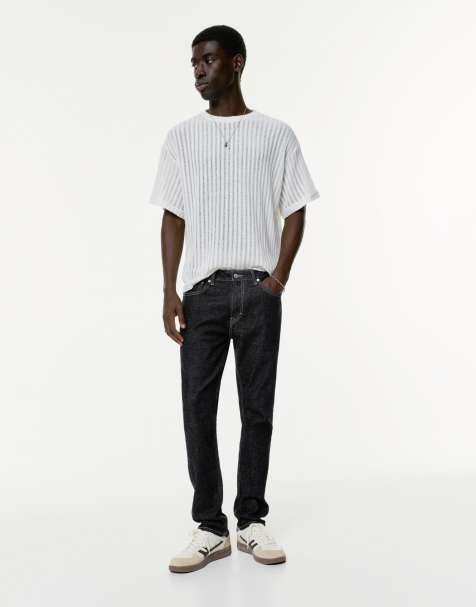 Pull&Bear - Marineblå jeans i slim fit - view 1