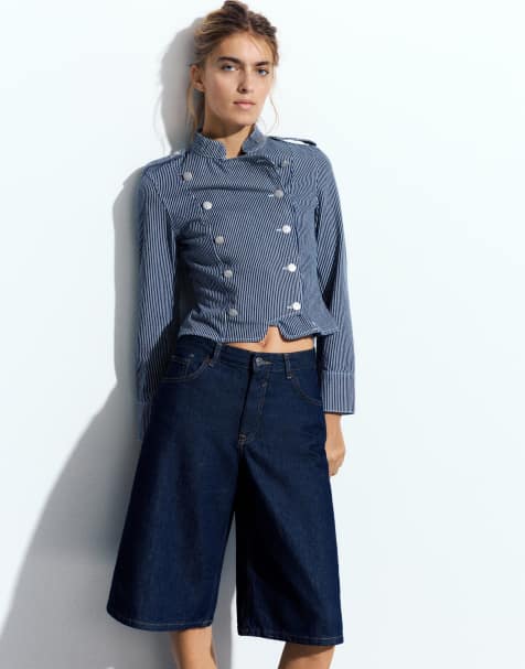 Pull&Bear - Marineblå lavtaljede jorts - view 1