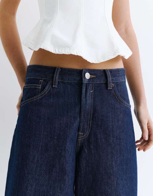 Pull&Bear - Marineblå lavtaljede jorts, 4 af 6