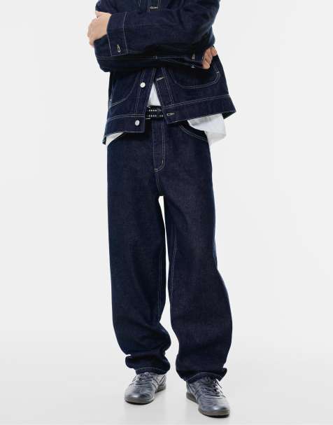 Pull&Bear - Marineblå posede jeans - view 1