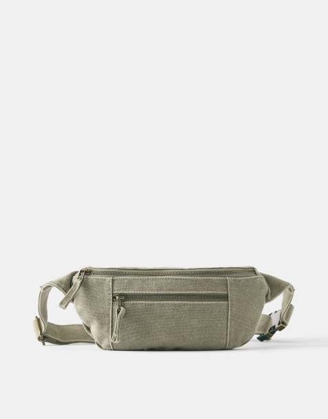 Pull&Bear - Marsupio in tela kaki - view 1