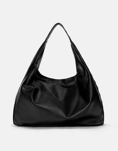 Pull&Bear - Maxi borsa nera con borchie - view 1