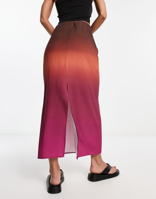 Ombre store maxi skirt