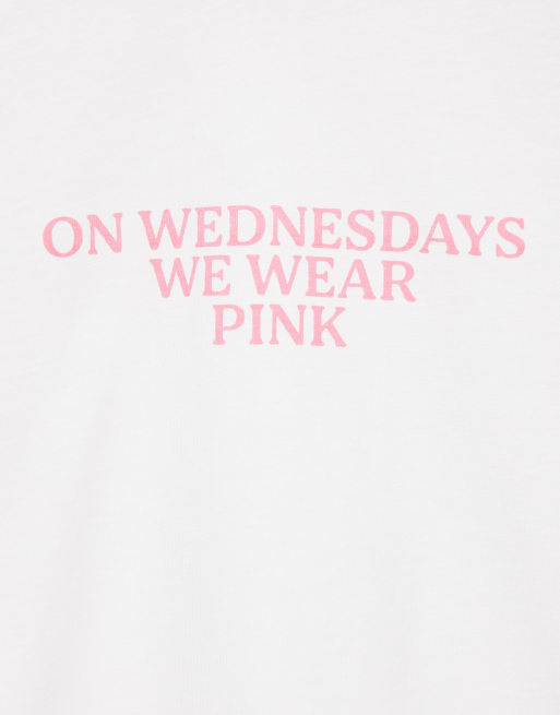 Pull&Bear Mean Girls t-shirt à manches raglan en ice, 6 de 7