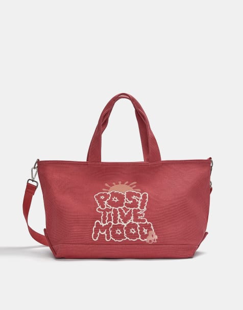 Pull&Bear – Mehrfarbige Shopper-Tasche aus Canvas - view 1