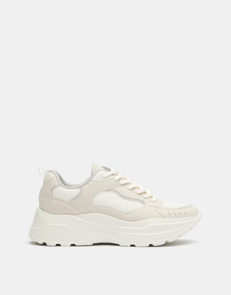 Pull&Bear – Mehrteilige Sneaker in Sand - view 1
