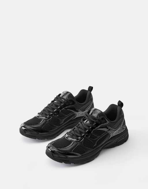 Pull&Bear – Mehrteilige Sneaker in Schwarz, 2 von 6