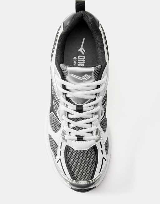 Pull&Bear – Mehrteilige Sneaker in Silber, 3 von 7