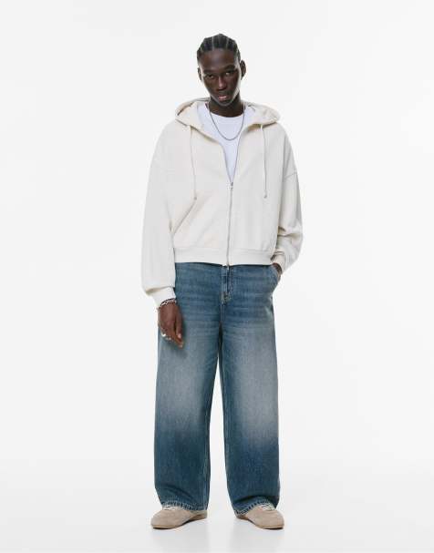 Pull&Bear – Mellanblå jeans i skatermodell - view 1
