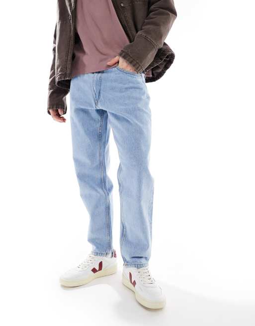 Pull&Bear – Mellanblå jeans i standard-modell
