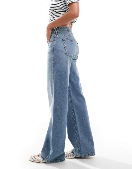 Pull&Bear – Mellanblå jeans med raka ben och låg midja, 2 av 5