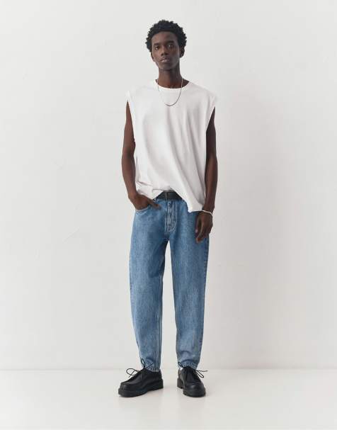 Pull&Bear – Mellanblå jeans med standard-passform - view 1