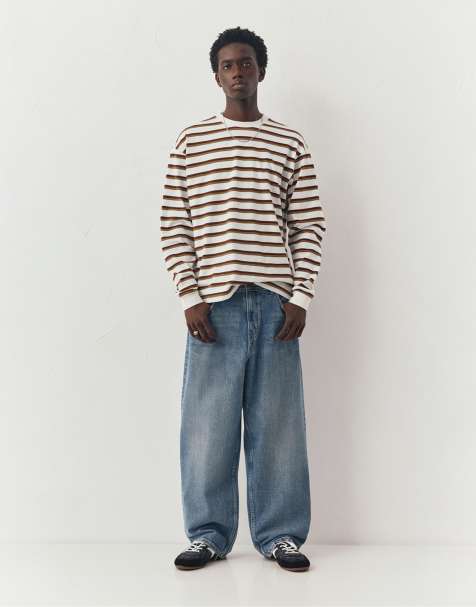 Pull&Bear - Mellemblå baggy jeans i afslappet pasform - view 1