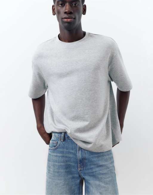Pull&Bear - Mellemblå bermudashorts i denim i standard fit, 2 af 4