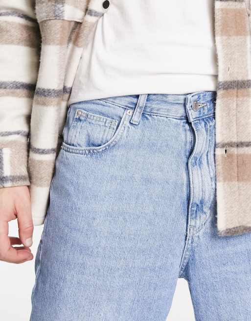 Pull&Bear - Mellemblå jeans i løs pasform , 3 af 4