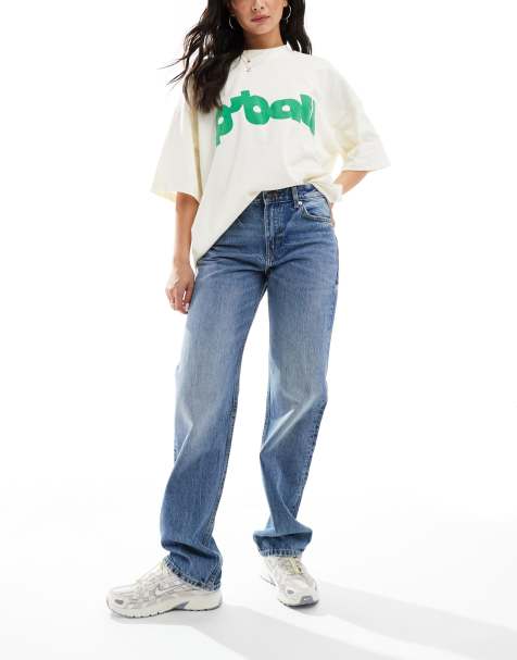 Pull&Bear - Mellemblå jeans med lige ben og mellemhøj højde - view 1